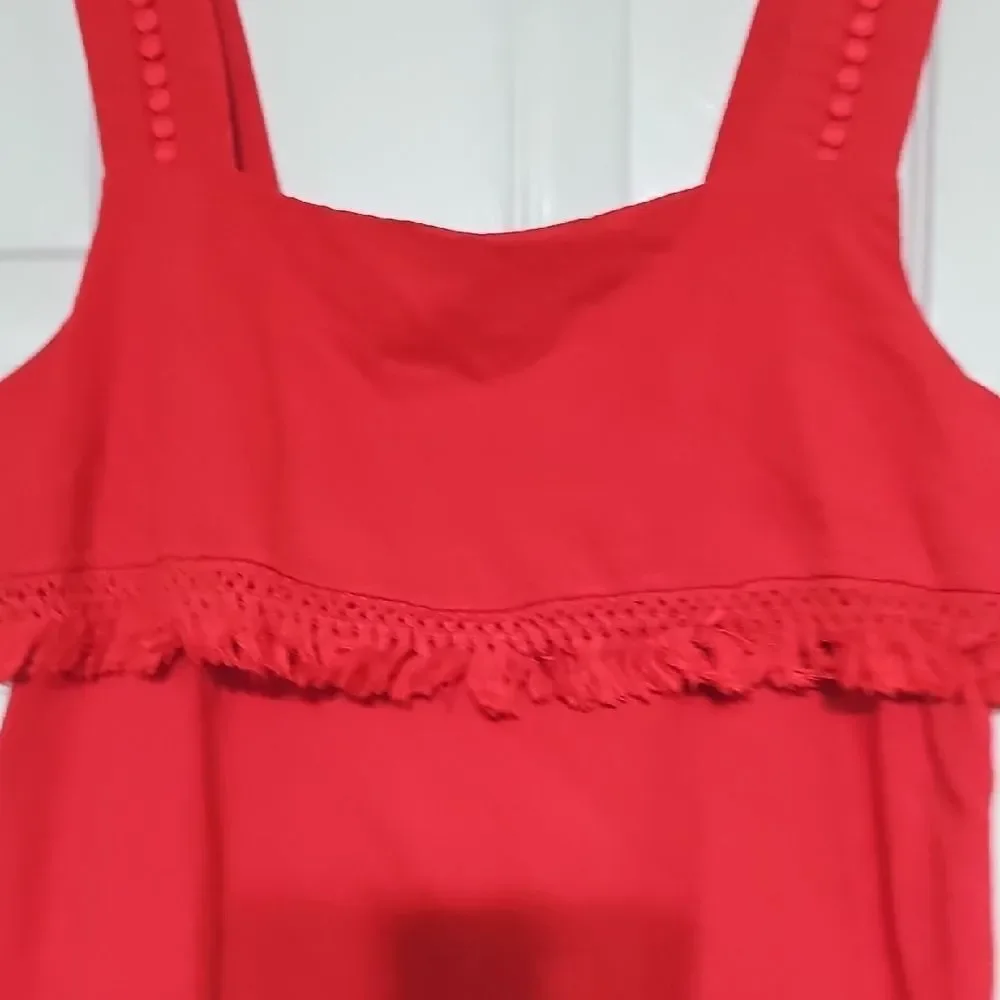 J. Crew Red Sleeveless Top